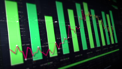 Dynamic data visuals for business info graphics, animated charts, and data-driven insights for a...