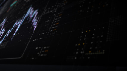 Dynamic data visuals for business info graphics, animated charts, and data-driven insights for a business meeting mock-up. Explore the world of trading, stock exchanges, and crypto