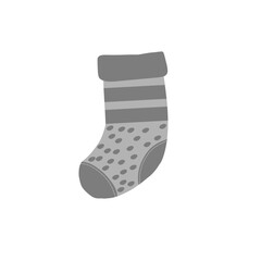 Illustration of toddler socks with various patterns. Baby Socks illustration flat design