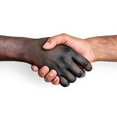 Fototapeta premium Diverse hands shake, signifying unity