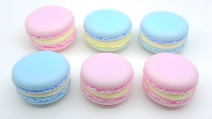 Fototapeta premium colorful macaroons on white background