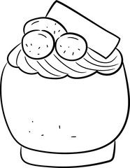 Green Tea Cupcake Illustration