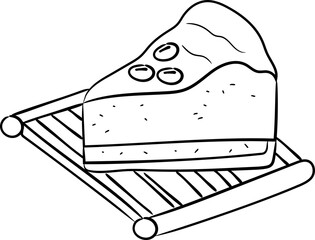 Green Tea Cheesecake Illustration