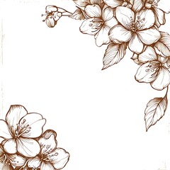 Elegant floral frame design