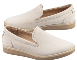 Casual Comfortable Slip-On Shoes with Soft Fabric Upper – Isolated on Transparent Background