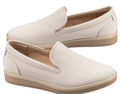 Casual Comfortable Slip-On Shoes with Soft Fabric Upper – Isolated on Transparent Background - Powered by Adobe