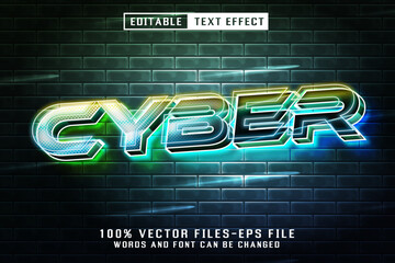 Cyber Neon Text - Editable Text Effect