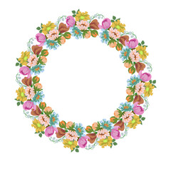 Aesthetic florals ornament pattern set border frame illustration for decorate art