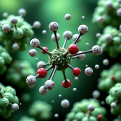 a striking view of molecular structures, captured in a way that provides both a comprehensive perspective and a detailed look at i