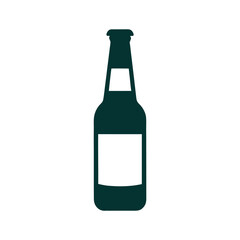Craft Beer Bottle With Label Design Silhouette