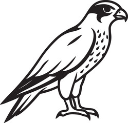 Falcon or eagle  flying silhouette