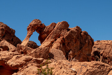 Elephant Rock in Mojave Desert 