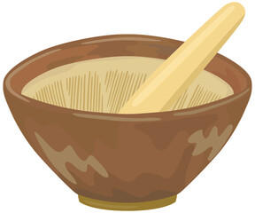 すり鉢のイラスト ベクター素材