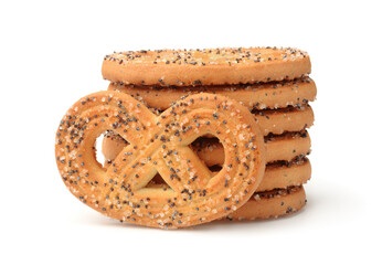 Stack of poppy seed biscuits