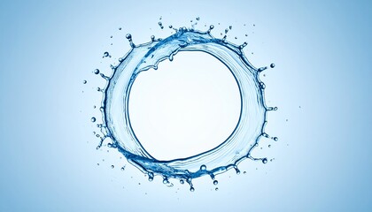 Obraz premium Pure Water Splash Circle Abstract Background Design.