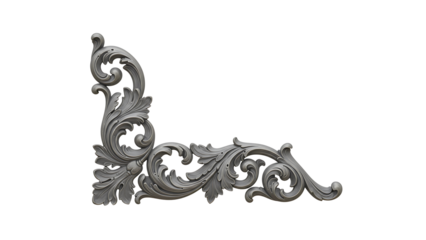 Sparking frame silver Decorate vintage baroque corner ornament retro pattern antique style acanthus. Decorative design element filigree calligraphy vector. You can use for wedding decoration