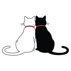 Love cat logo vector design. animal, pet friendly and cat lovers