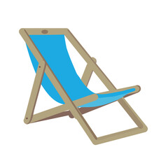 Foldable wooden outdoor lounge chair with fabric seat. Ideal for garden, patio, beach, or camping. Minimalist design made from natural materials. Comfortable, lightweight, easy to store or transport