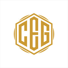 CEG three letter logo design template
