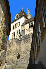 Ruelle escarpée à Neuchâtel. Suisse