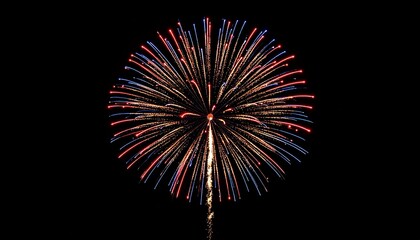 Spectacular Fireworks Display A Burst of Red, Blue, and Gold