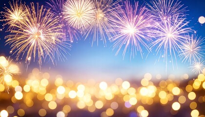 Spectacular Fireworks Display Celebrate with Dazzling Lights and Festive Colors
