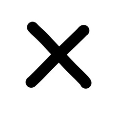 Obraz premium cross mark icon