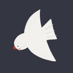 cartoon bird. Colorful illustration, flat style. design for cards, print, posters, logo, cover