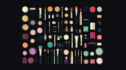Bundle of Fifty Makeup Cosmetics Set Icons