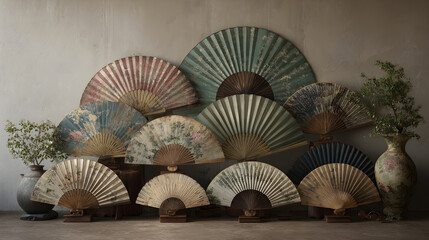 Nostalgic Elegance: A Collection of Exquisite Vintage Fans