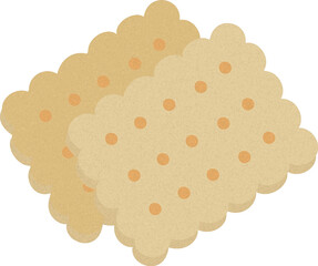Crackers Watercolor Style Illustration