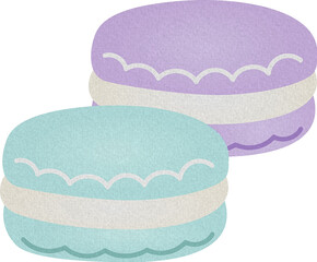 Macaron Watercolor Style Illustration