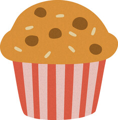 Muffin Cupcake Watercolor Style Illustration