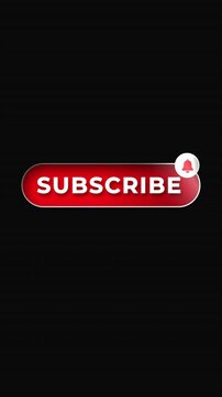 subscribe button animation with transparent background 
