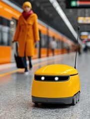 People Using a Rolling Vacuum Cleaner for Cleanliness at Home