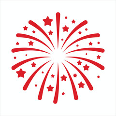  fireworks simple drawing vector icon