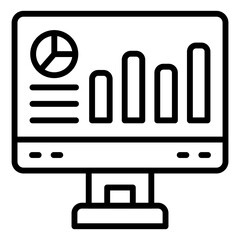 Fototapeta premium Online Statistics Icon