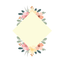 Beautiful Wildflower Frame for Wedding Invitation