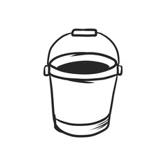 Essential Hand-Drawn Bucket for Water, Gardening, and Cleaning Tasks