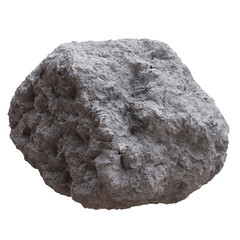 Rock isolated on white, transparent. Big marble stone, boulder © Rawf8