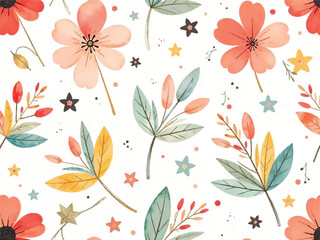 seamless pattern with flowers