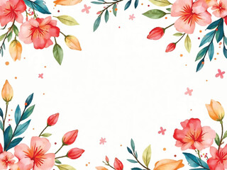 abstract floral background with flowers