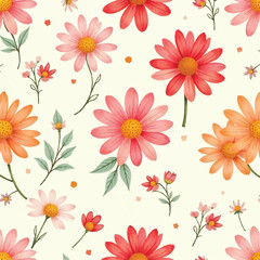 seamless background with flowers