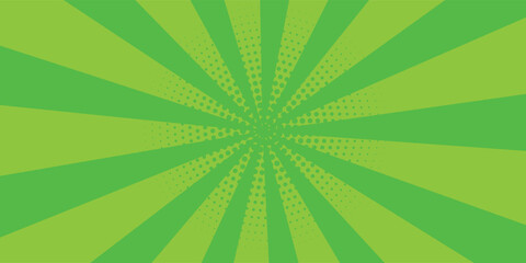 Green comics background. abstract lines backdrop. bright sunrays. comic book speed background. High quality comic book background. retro comic book template