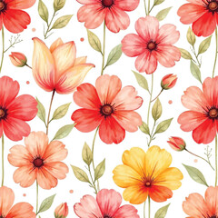 seamless pattern with flowers