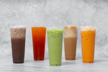 A brightly colored sweet drink made from fruit syrup. Blended with ice