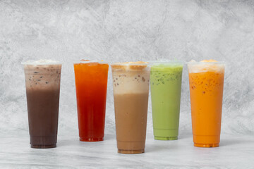 A brightly colored sweet drink made from fruit syrup. Blended with ice