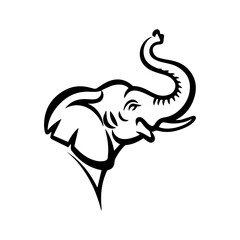 pink elephant vector illustration