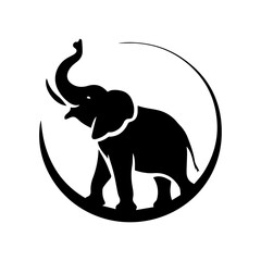 elephant silhouette vector illustration