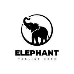 elephant silhouette vector illustration